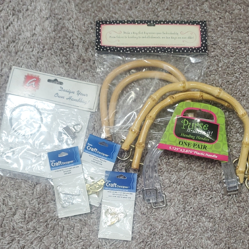 PurseN Bamboo and Clear Handle Set